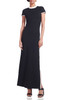 ROUND NECK WITH KEY HOLE BACK AND SLIT ON THE SIDE ANKLE LENGTH DRESS BAN2112-0043