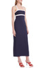 HALTR NECK WITH CROSS ON THE BACK AND SLIT ON THE BACK ANKLE LENGTH DRESS BAN2202-0688