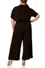 SURPLICE NECK WIDE LEG JUMPSUITS BAN2204-1274