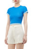 ROUND NECK CROPPED TEE TOP BAN2110-0957-BL