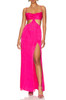 FLOOR LENGTH WITH SLIT ASIDE SLIP DRESS BAN2210-0406