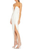 STRAPLESS WITH SLIT ASIDE ANKLE LENGTH DRESS BAN2209-0667