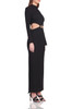 HIGH NECK WITH HOLLOWED WAIST ANKLE LENGTH DRESS BAN2211-0359