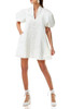 PLUNGE NECK WITH PUFF SLEEVE A-LINE DRESS BAN2211-0725