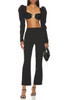 HIGH WAISTED CROPPED PANTS BAN2304-0236