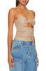 ZIP UP BACK STRAPLESS TOP BAN2306-0393
