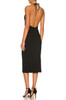 TIE ON THE NECK WITH SLIT ASIDE BACKLESS DRESS BAN2303-0048