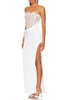 SLIT ON THE SIDE FLOOR LENGTH STRAPLESS DRESS BAN2305-0238