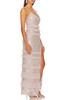 SLIT ASIDE WITH FALBALA ANKLE LENGTH DRESS BAN2307-0191