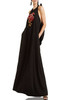 HALTER NECK BACKLESS FLOOR LENGTH DRESS BAN2306-0093