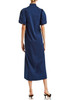 HIGH NECK WITH PUFF SLEEVE MID-CALF DRESS BAN2306-0128