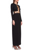ROUND NECK WITH SLIT ON THE SIDE ANKLE LENGTH DRESS BAN2303-0351