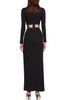 ROUND NECK WITH SLIT ON THE SIDE ANKLE LENGTH DRESS BAN2303-0351