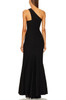 ONE SHOULDER WITH SLIT ASIDE FLOOR LENGTH DRESS BAN2304-0321