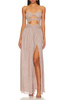 STRAPLESS WITH SLIT ASIDE DRESS BAN2308-0113