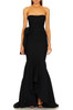 STRAPLESS WITH BOW ON THE SIDE FLOOR LENGTH DRESS BAN2306-0700