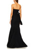 STRAPLESS WITH BOW ON THE SIDE FLOOR LENGTH DRESS BAN2306-0700