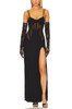 SLIT ASIDE SLIP DRESS BAN2307-1054