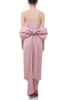 STRAPLESS WITH BOW EMBELISHED MID-CALF DRESS BAN2112-0863