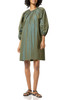 KEY HOLE FRONT WITH BOUFFANT SLEEVE BELTED AND BOUFFANT SLEEVE DRESS BAN2308-1373