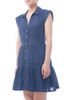 V-NECK BUTTON DOWN FRONT SHIRT DRESS BAN2303-0978