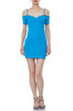 BLUE MINI SHORT SLEEVE STRAP DRESSES P1801-0167-NB