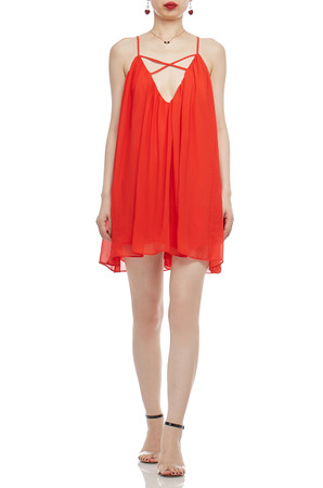 CAMISOLE WITH CROSS ON THE BACK AND FRONT DRESS BAN2103-0007