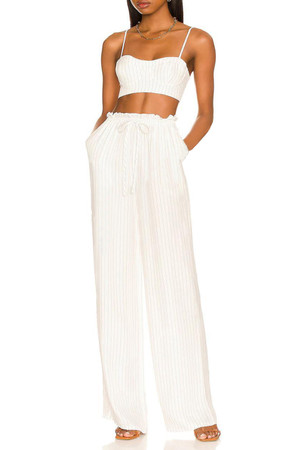 DRAWSTRING WAIST FULL LENGTH PANTS BAN2204-1080