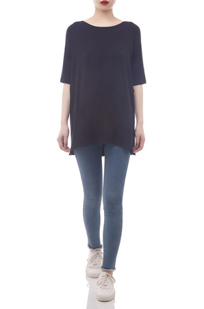 SCOOP NECK LOOSE TEE TOP BAN2011-0485