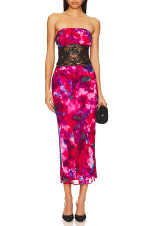 NORMAL WAITED WITH BACK SLIT MID-CALF SKIRT BAN2309-0567