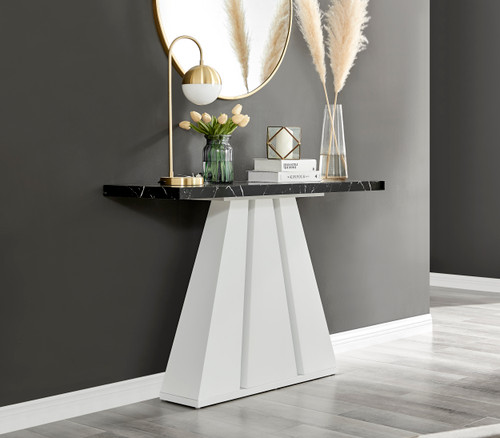 Athens Black Marble Console Table Athens Black Marble Console Table