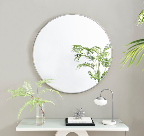 Emma 100cm Round Silver Frame Wall Mirror Emma 100cm Round Silver Frame Wall Mirror