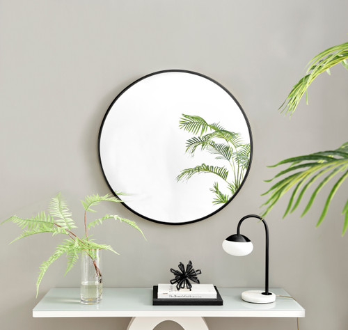 Emma 80cm Round Black Frame Wall Mirror Emma 80cm Round Black Frame Wall Mirror