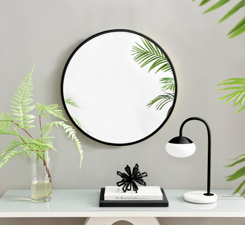 Emma 60cm Round Black Frame Wall Mirror Emma 60cm Round Black Frame Wall Mirror