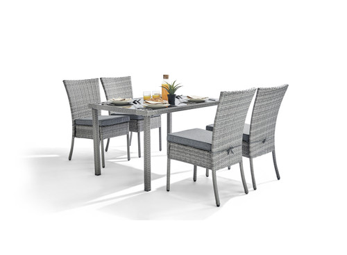 Bali Grey Rattan 4 Seat Garden Dining Set Bali Grey Rattan 4 Seat Garden Dining Set