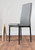 4x ELEPHANT GREY Milan Dining Chairs (Black Leg)