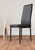 4x BLACK Milan Dining Chairs (Black Leg)