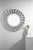 Italian Small Silver Patterned Round Modern Mirror Italian Small Silver Patterned Round Modern Mirror
