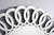 Italian Small Silver Patterned Round Modern Mirror Italian Small Silver Patterned Round Modern Mirror