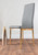6x Milan Grey Gold Hatched Faux Leather Dining Chairs 6x Milan Grey Gold Hatched Faux Leather Dining Chairs