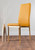 4x Milan Mustard Yellow Gold Hatched Faux Leather Dining Chairs 4x Milan Mustard Yellow Gold Hatched Faux Leather Dining Chairs