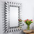 Starburst Silver Rectangular Modern Wall Mirror Starburst Silver Rectangular Modern Wall Mirror