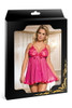 Nuisette sexy fuchsia volante avec string Plus Size