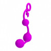 Pretty Love Triple Silicone Love Balls Purple 25cm - Πρωκτικές μπίλιες  σε μωβ χρώμα με λαβή