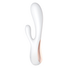 SATISFYER MONO FLEX WHITE WITH APP - Κολπικός και Κλειτοριδικός Δονητης Με App Bluetooth Τηλεχειριστήριο