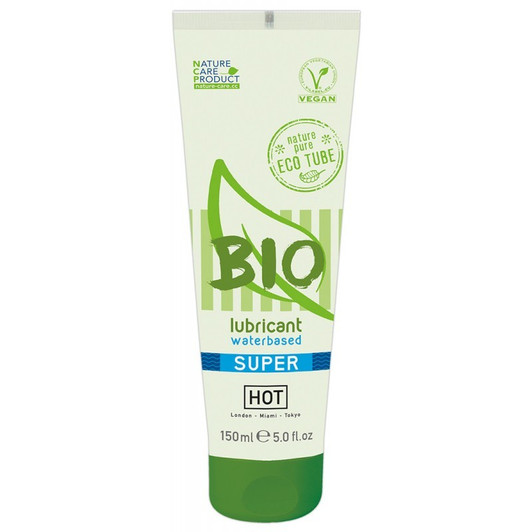 hot-hot-bio-waterbased-super 150ml -  Νερό-Λιπαντικό που Είναι κατάλληλο για χρήση με προφυλακτικά από λατέξ.