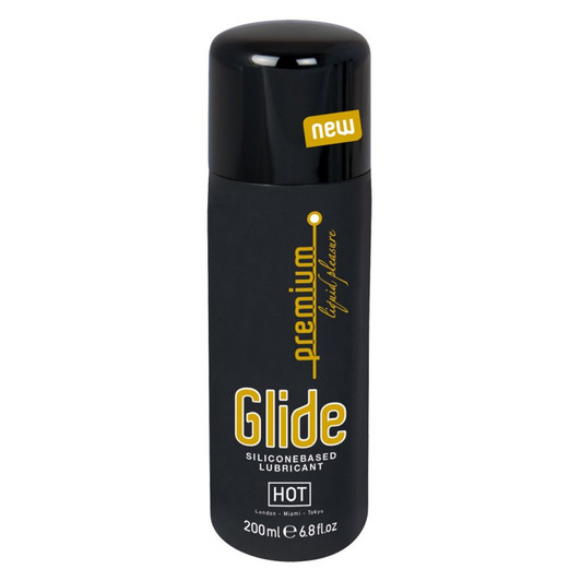 hot-hot-premium-silicone-glide 200ml - Πρωκτικό και κολπικό ερωτικό λιπαντικό με βάση σιλικόνης Unisex