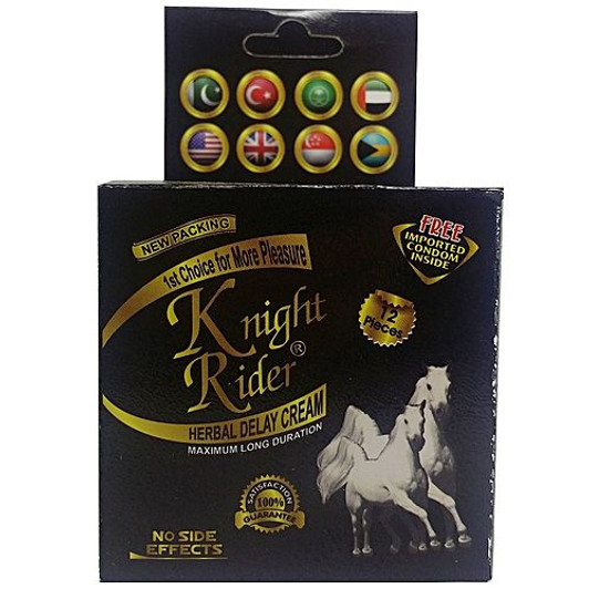 Knight rider condom plus cream 2 in 1 formula ΝEW - Kρέμα καθυστέρησης + 3 προφυλακτικά