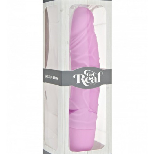 Silicone Pink Realistic Penis Vibrator 18 cm