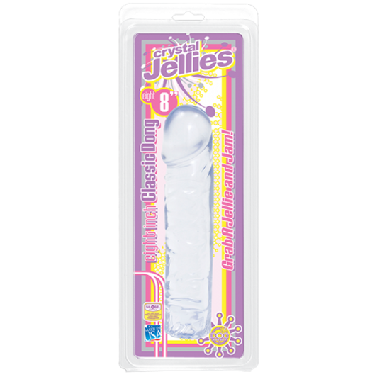 Doc Johnson Clear Crystal Jellies classic Dong 8inch